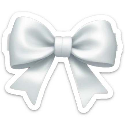 Pastel pink heart with white bow sticker