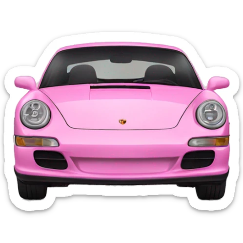 Pink Porsche  sticker