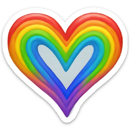 Rainbow Heart sticker