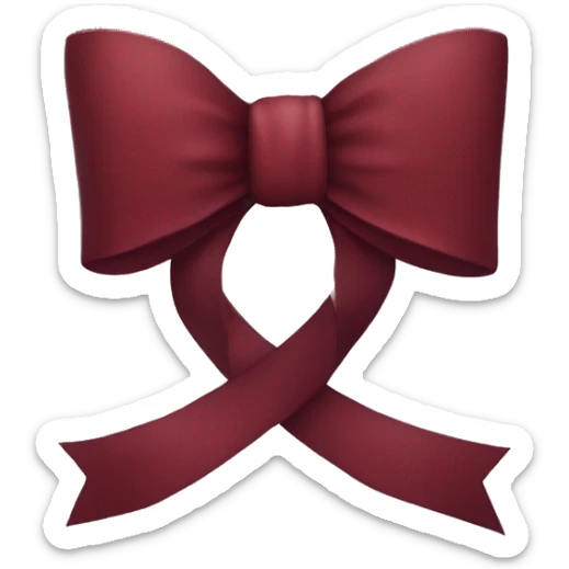 Dark red bow sticker