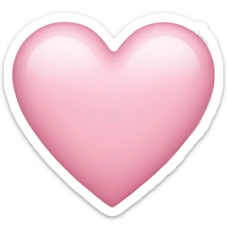 light pink heart sticker