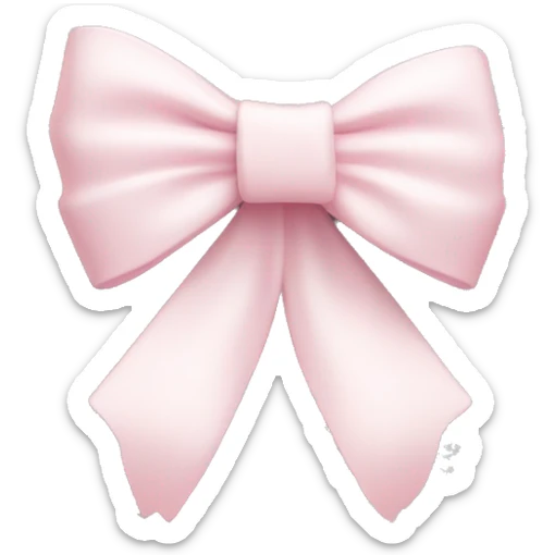Cute light pink bow sitting on top of a white Christmas tree w/ cross sticker