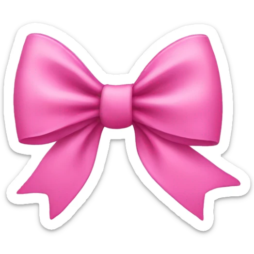 Pink bow sticker