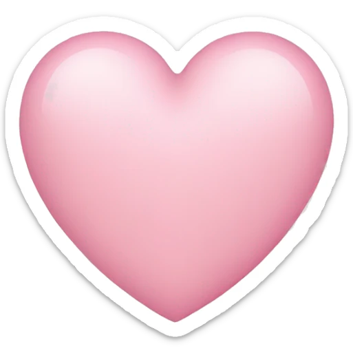 Light pink heart sticker