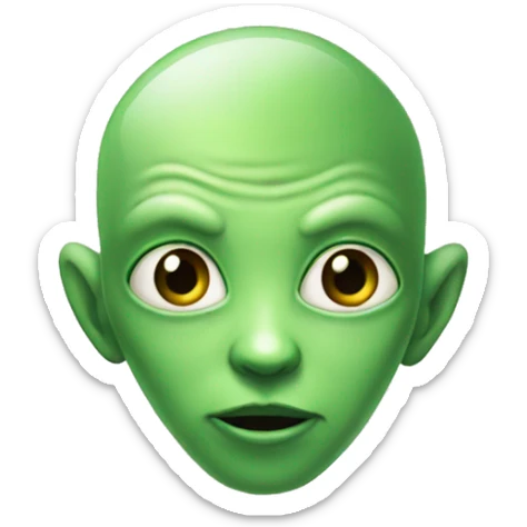 Es un emoji de un alien sticker