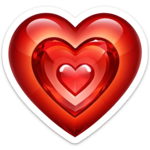 Red crystal with a red glow coming from its center. In the center of the crystal a $ sticker