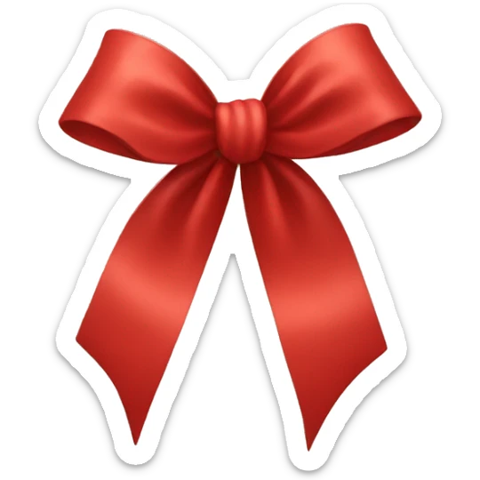 Red bow sticker