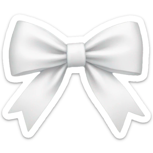 White bow sticker