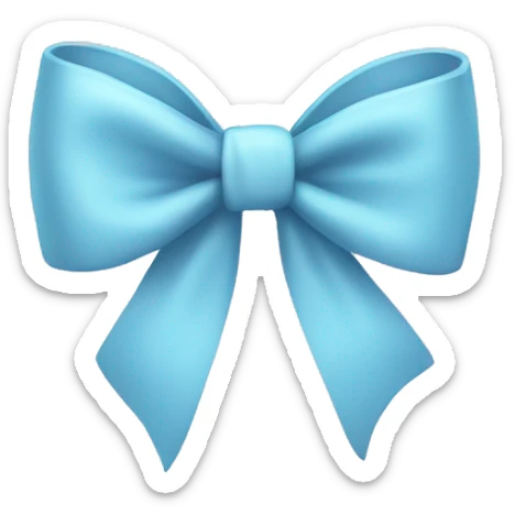 Light blue bow  sticker