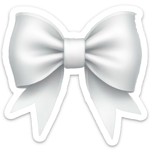 White bow sticker