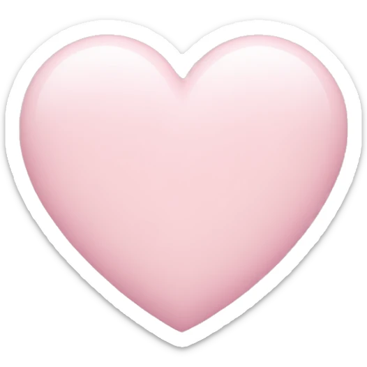 Pastel pink heart  sticker