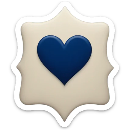 navy blue heart sticker