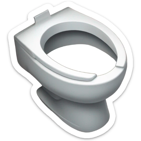 Clogging a small toilet in the cabin of a boat sticker