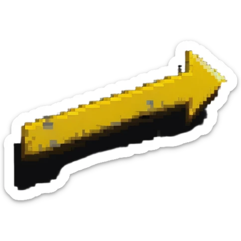 bright yellow arrow painted on stone, Camino de Santiago marker sticker