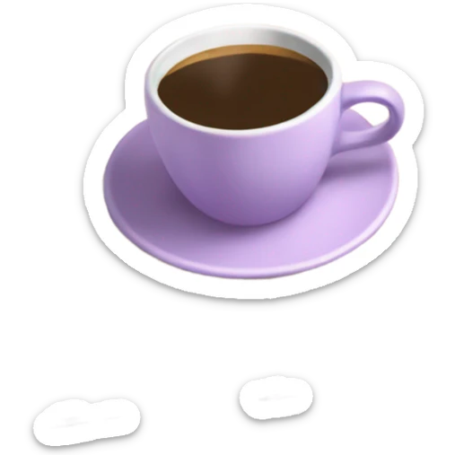 light purple cup of coffee, standing on a beige open Book, aesthetic, cozy  sticker