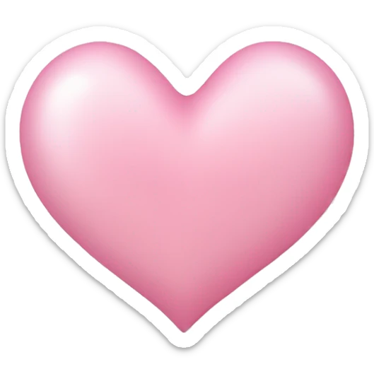 light pink heart sticker