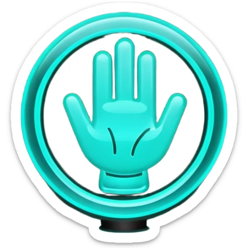 A THANK YOU SIGN IN NEON TEAL GREEN... AS IF ITS A REAL NEON SIGN sticker