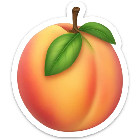 Peach  sticker