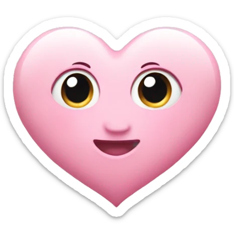 Baby pink heart sticker