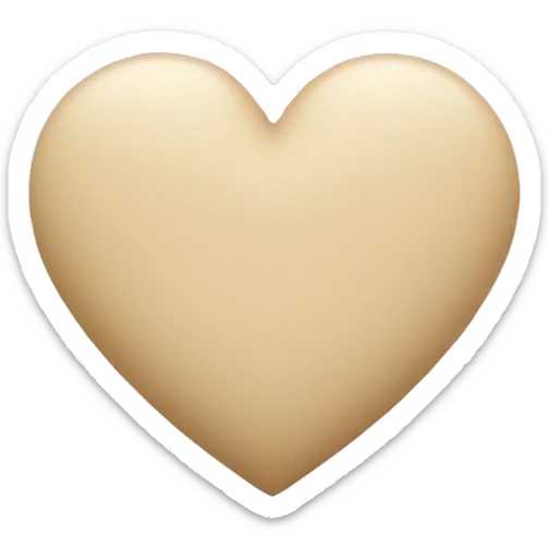 Beige heart sticker