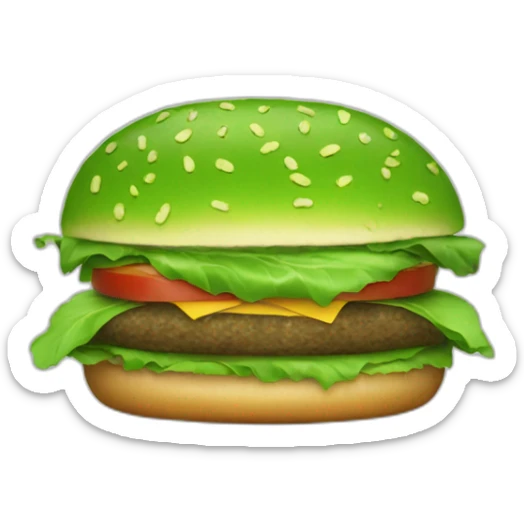 green burger sticker
