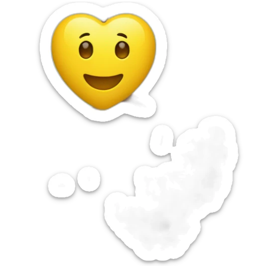 Ein gelbes Herz in einem blauen Kranz lächelt und hält einen Viburnum in seinen Händen sticker