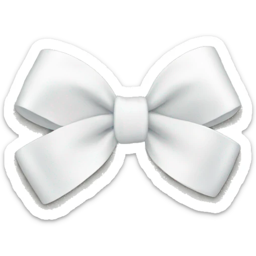 White bow sticker