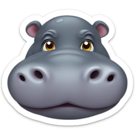 hippo sticker