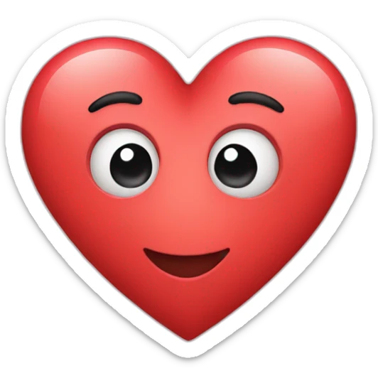 Heart with face  sticker