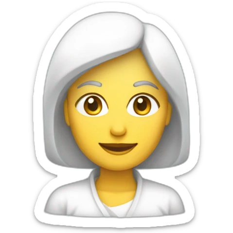 Un taxi blanco conducido por una mujer pelirroja saludando sticker