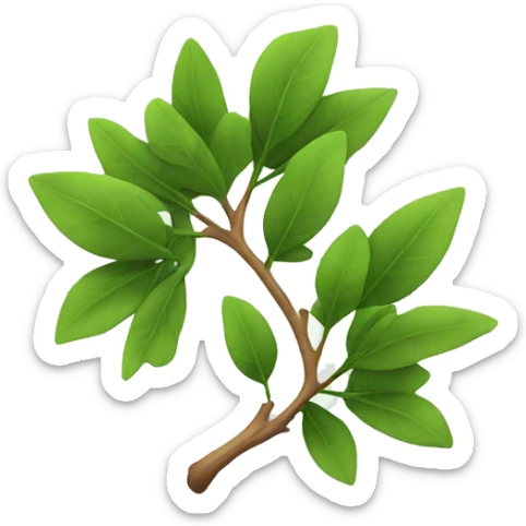 branch with leaves sticker