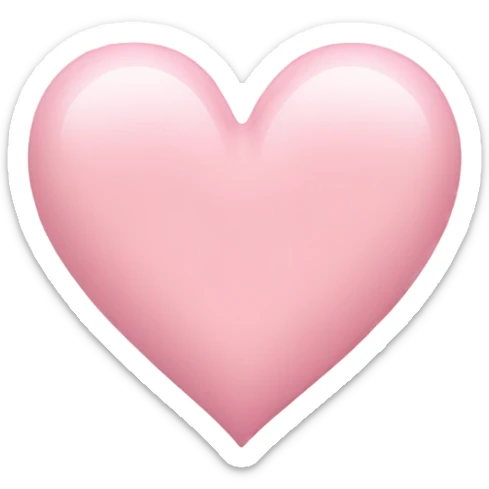 Light pink heart sticker
