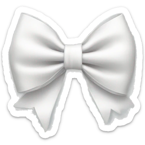 White bow  sticker