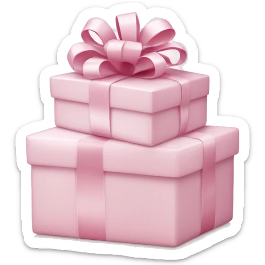 Light pink Christmas gifts under a white Christmas tree  sticker