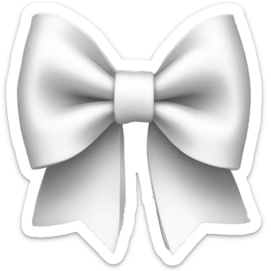 White bow sticker