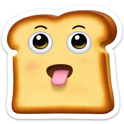 embarrassed toast sticker