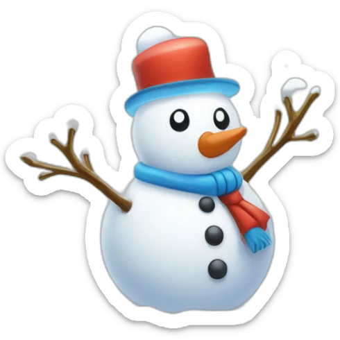 Snowman Badge Medal Epic Mystery Legendary NewYear PokemonTheme Pokeball Snowfall Snowballs sticker