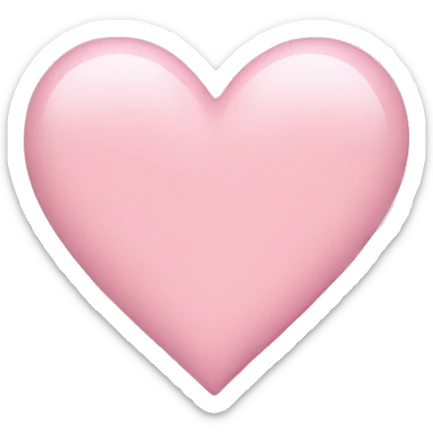 light pink heart sticker