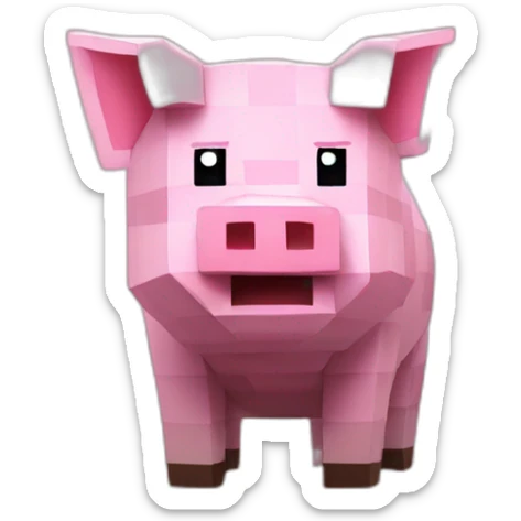 minecraft pig sticker