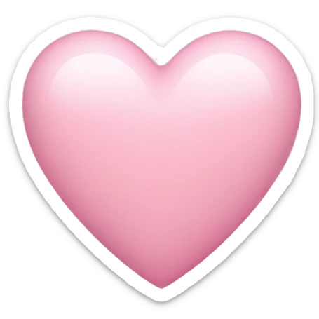 light pink heart  sticker