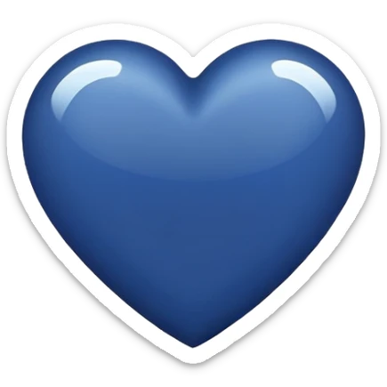 navy blue heart sticker