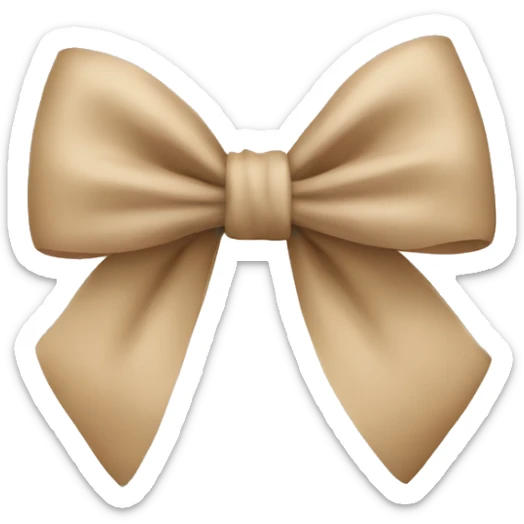 Beige bow sticker