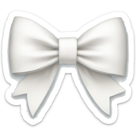 White bow sticker