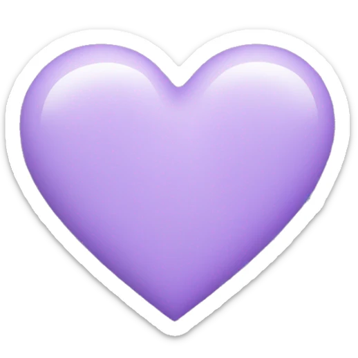 Light purple heart sticker