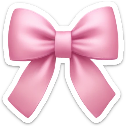 light pink bow on light pink bow sticker