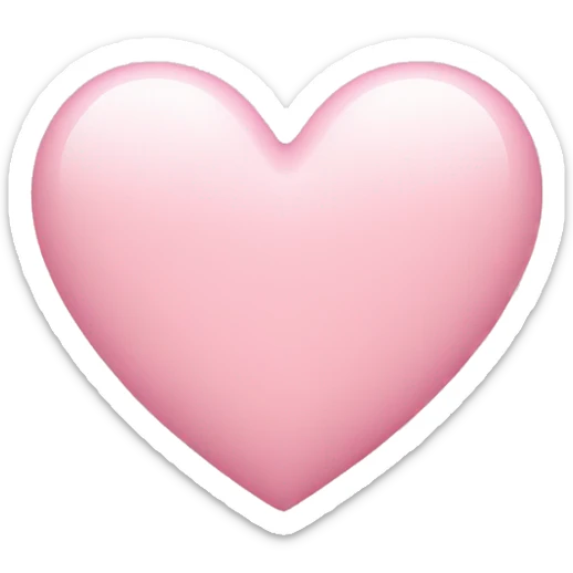 Light pink heart sticker