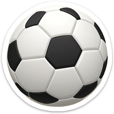 A close-up of a mini football (futsal) ball on the court, with the goals and boundary lines visible in the background. The scene captures the small-scale, fast-paced nature of futsal, emphasizing the ball's precision and the smooth playing surface. sticker