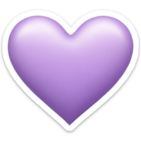 pastel purple heart sticker