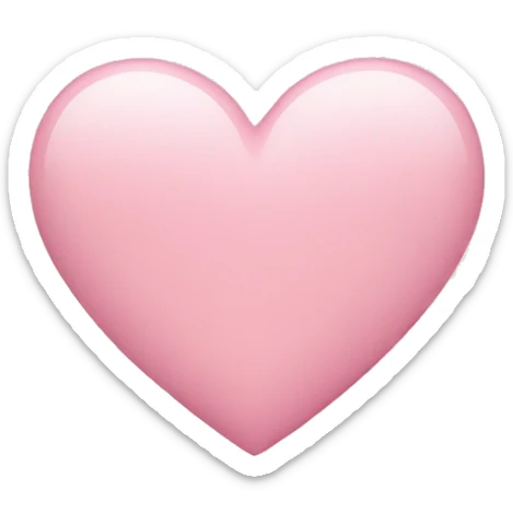 Light pink heart sticker