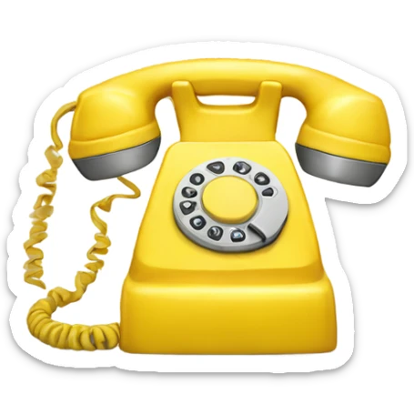 yellow telephone sticker
